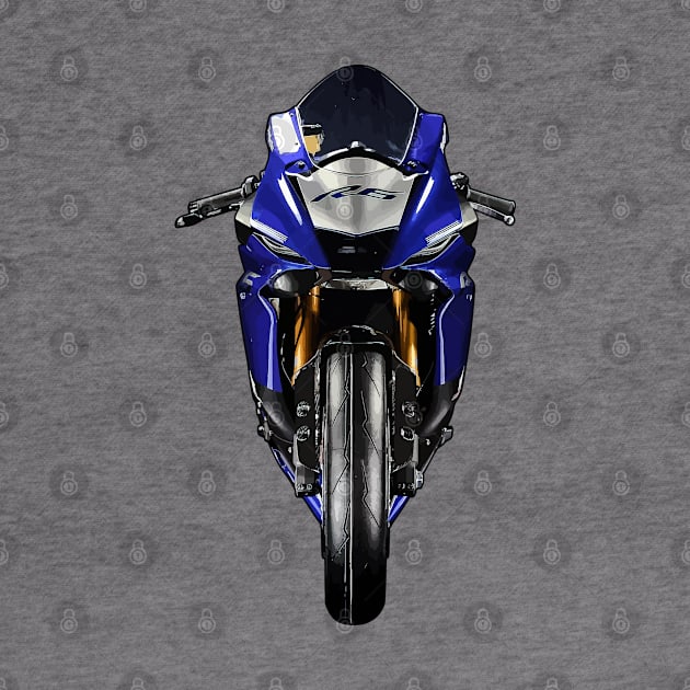 YZF R6 Bike Front View Illustration by KAM Std